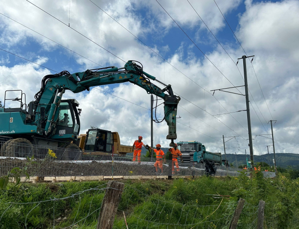 CFF Travaux ferroviaires Gare Courgenay